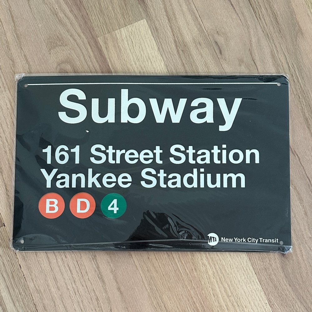 MT Subway Station Wall Art - Black, White, Red, Orange, Green